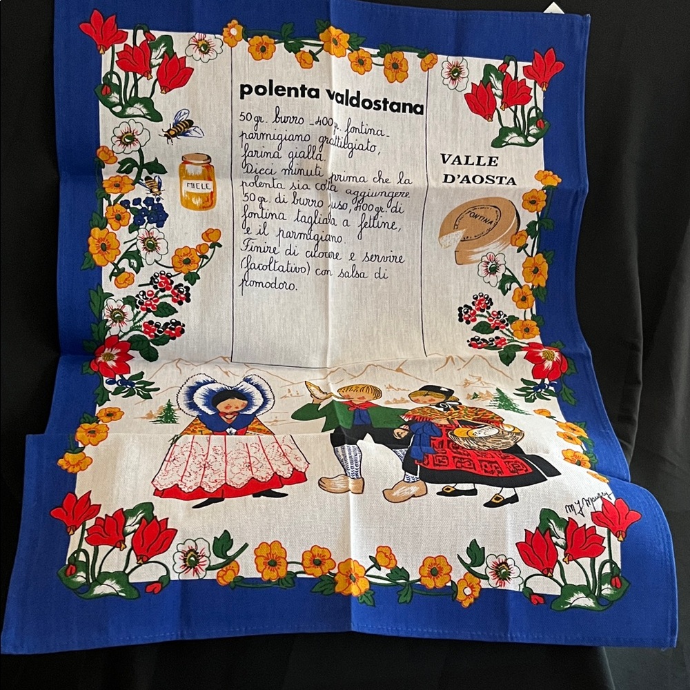 NWOT Colorful Folk Art Kitchen Towel
